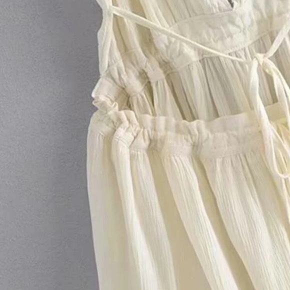 **FP Cream Boho Halter Mini Dress - Picture 5 of 15